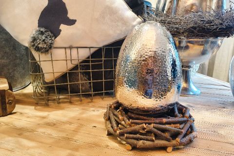 Deko Osterei mit Holzkranz 3